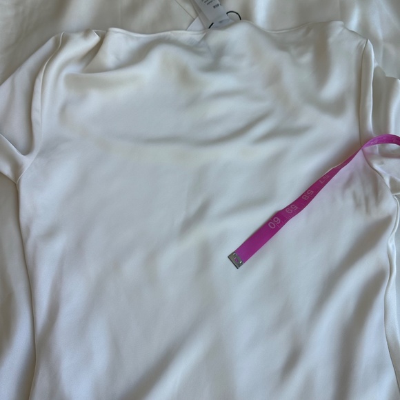 Reformation CIANA Satin Long Sleeve Maxi Dress Wedding Bridal FIOR DI LATTE Sz 2 - Picture 10 of 15